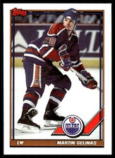 1991-92 Topps #244 Martin Gelinas Edmonton Oilers Hockey Card