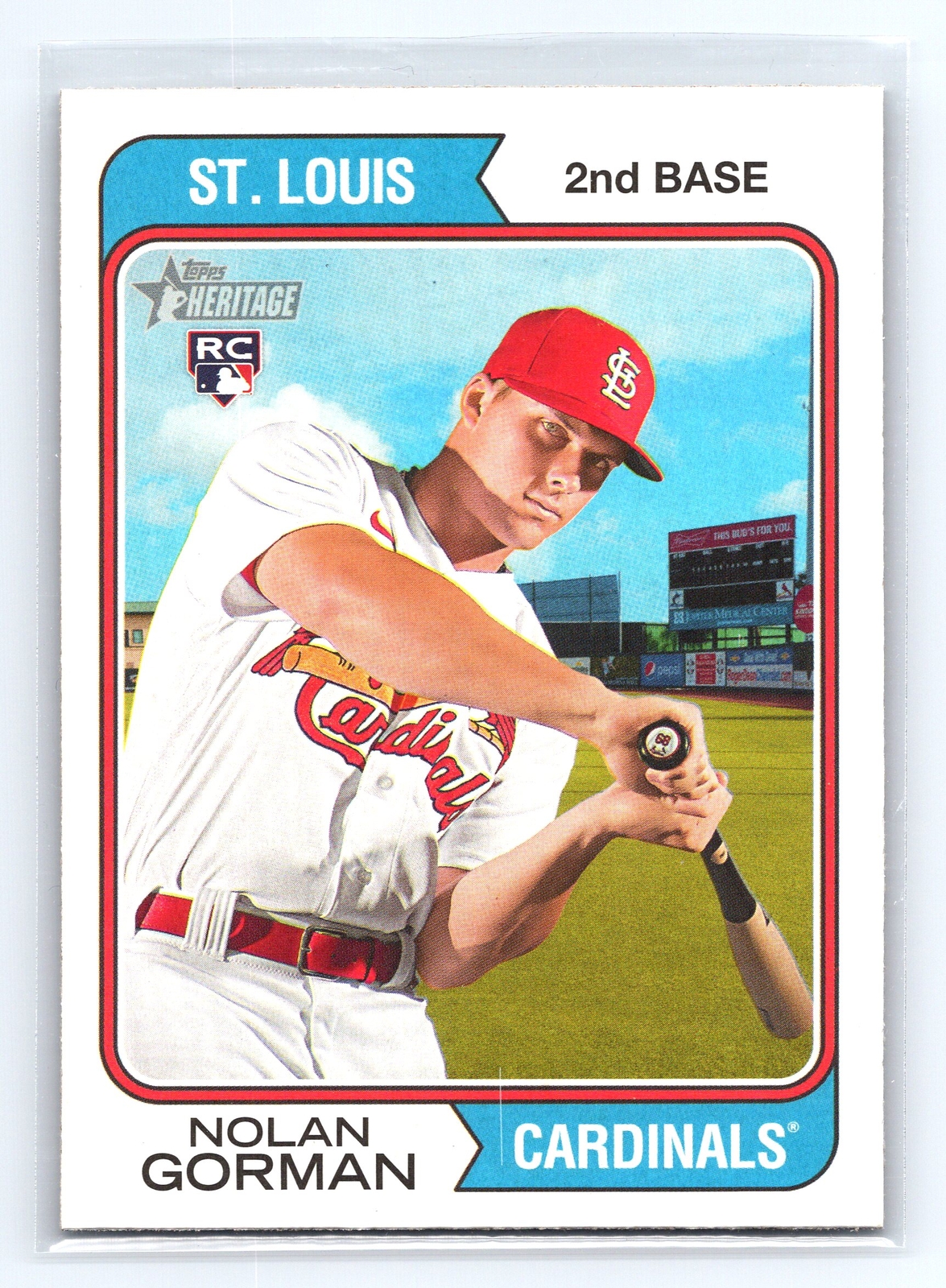 2023 Topps Heritage #19 Nolan Gorman RC Rookie