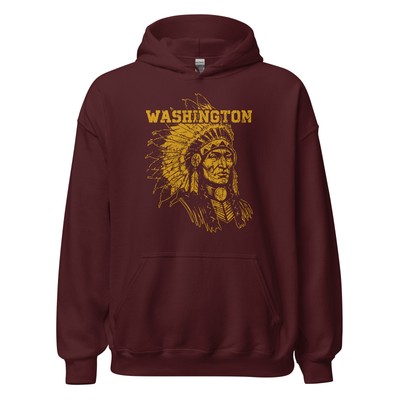WASHINGTON Hoodie dc indian native american indigenous retro dad gift grandpa