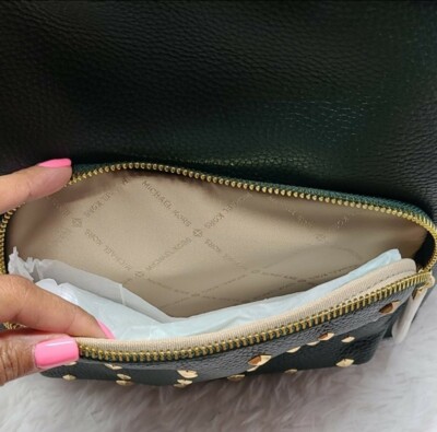 Michael Kors Erin Medium Studded Pebbled Leather Backpack  display picture 3