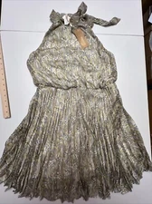 Francesca’s Poema dress women’s large mock neck sleeveless knee length NWT USA