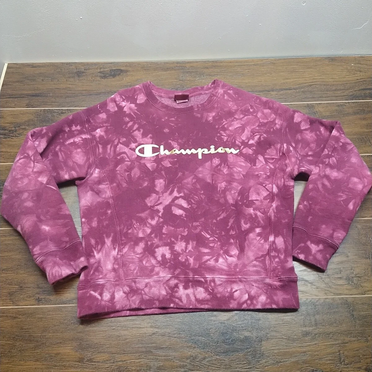 Tie dye champion crewneck cheap