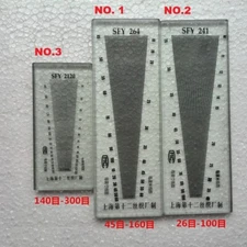 3PCS cloth fabric count Warp Weft Density mirror ruler Scale Measure screen mesh
