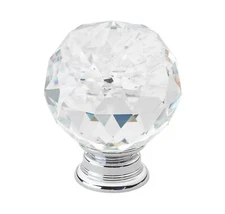 GlideRite 1-5/8" Round K9 Crystal Cabinet Hardware Knob Clear - 9003-CR-40-1