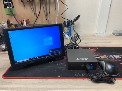 AWOW Mini PC, Win10 Pro, 8GB RAM, 128GB SSD, Dual HDMI, mit 10'' Touchscreen