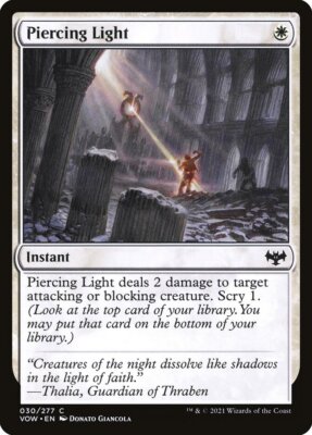 4x Piercing Light - NM - Innistrad: Crimson Vow - SPARROW MAGIC