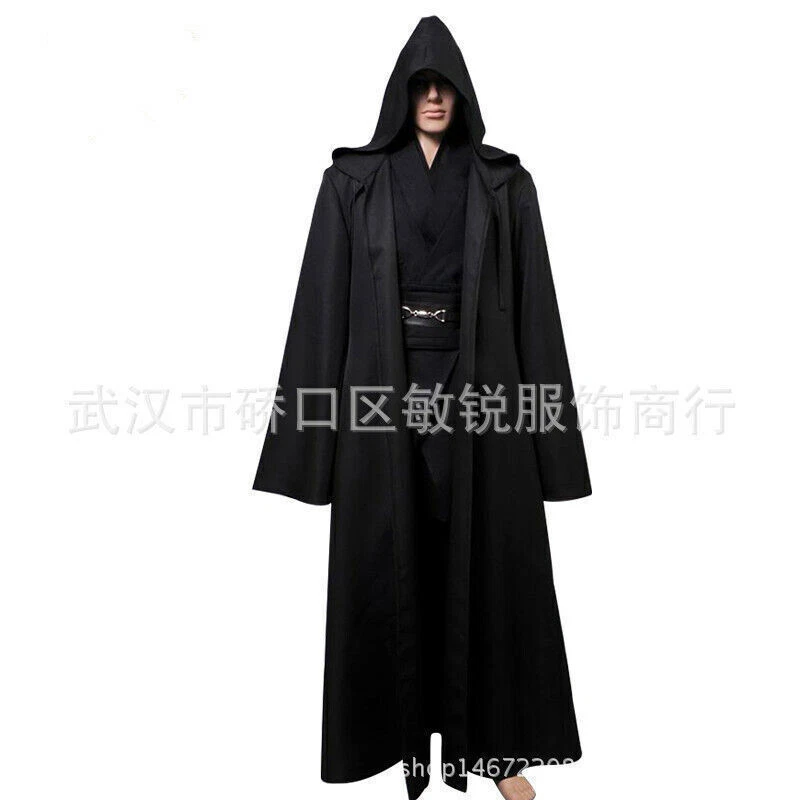 Conjunto completo de roupas fantasia cosplay Star Wars Obi-Wan Kenobi uniforme cavaleiro Jedi  - Imagem 4 de 4