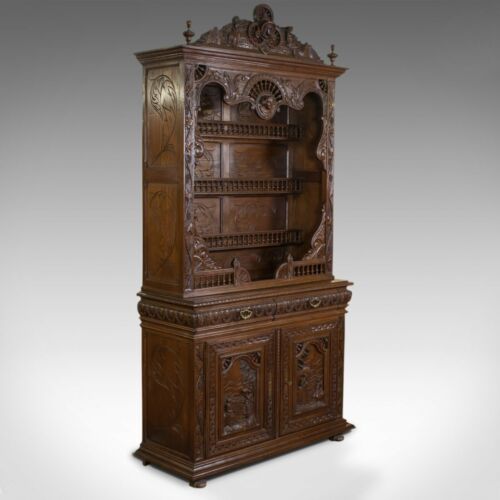 Antique, Breton Cabinet, Carved French Sideboard, Oak, Late 19th Century C.1880 - Picture 1 of 9