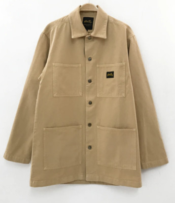 Stan Ray Herren sandbeige Baumwolle Knopfleiste Shop Jacke Large neu mit Etikett
