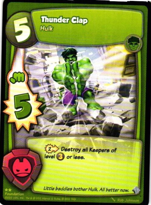 2012 UPPER DECK MARVEL SUPER HERO SQUAD TCG HULK THUNDER CLAP | eBay
