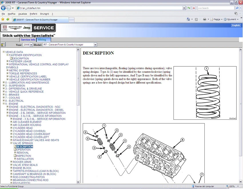 Chrysler Grand Voyager (2008-11) manuale officina per tutti i sistemi Win/Mac - Immagine 3 di 4