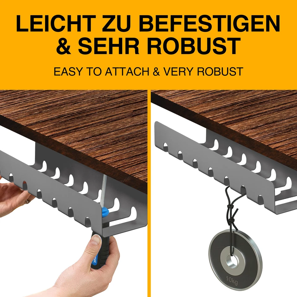 2er Kabelkanal Organizer Schreibtisch Kabelmanagement Kabelordner Kabelordner - Bild 4 von 4