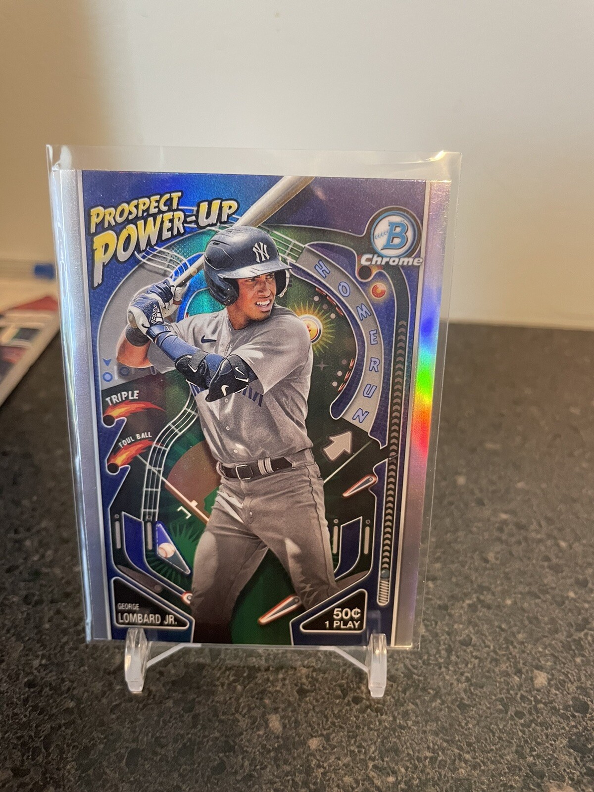 2024 Bowman Chrome Prospect Power Up GEORGE LOMBARD JR. Refractor Yankees PP-17