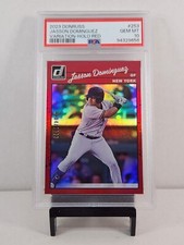 2023 Panini Donruss #253 Jasson Dominguez Variation-Holo Red PSA Gem 10 POP 1