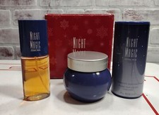 Avon Night Magic Evening Musk Set Cologne Spray 1oz Powder 1.4oz Skin Soften 5oz
