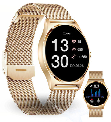 XCOAST JOLI Smartwatch, Fitness Tracker für Damen, Blutdruck, Puls, 1,3 