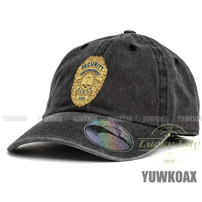 Security Enforcement Agent Badge Unisex Baseball Cap Denim Hat Dad Hats for Men