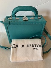 Area X Bertoni Turquoise Blair Mini Shoulder Bag Leather/trimmed Handmade $1200