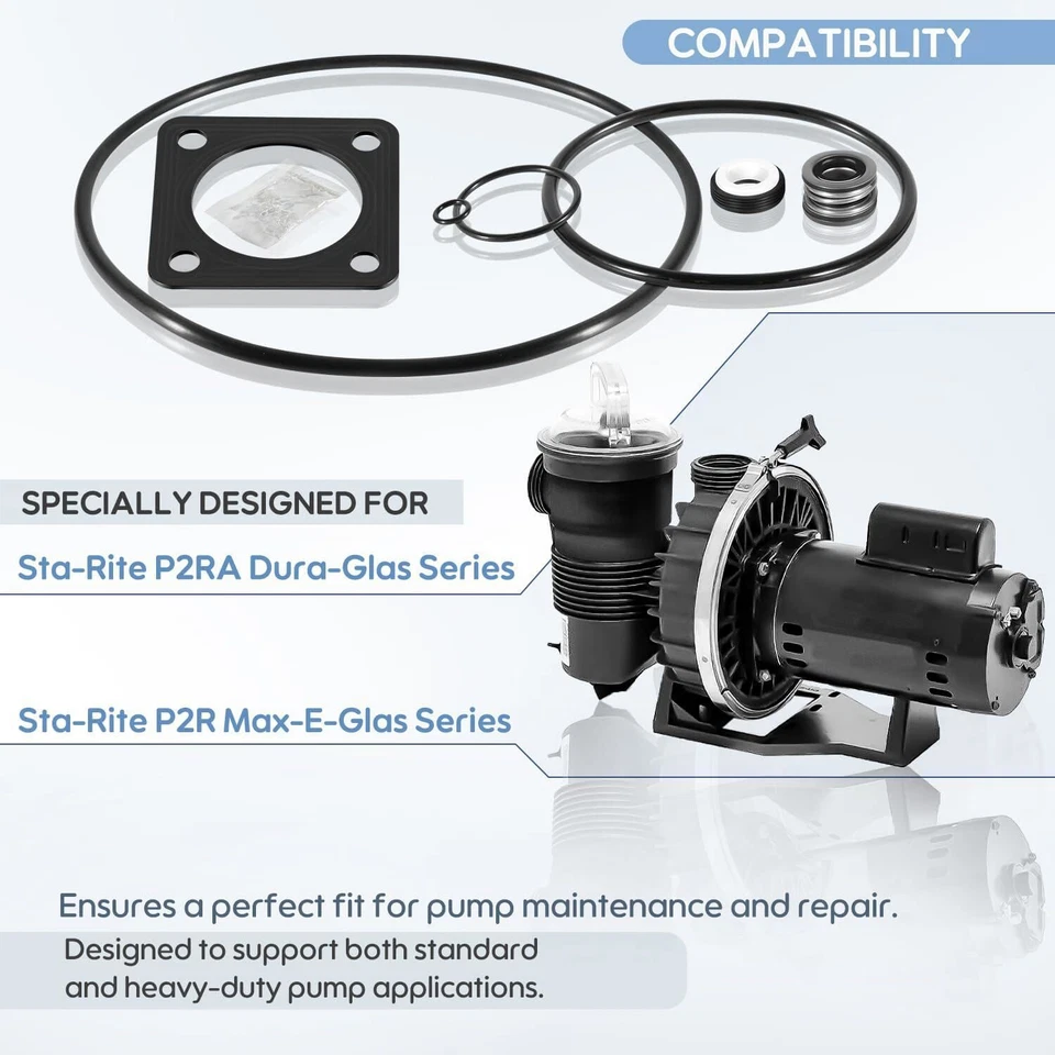 O-Ring Pump Repair Rebuild Kit for Sta-Rite P2RA P2R DuraGlas MaxeGlas PRE 1998 - Image 3 of 4