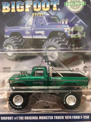 レア！グリーンライト　ビッグフット　モンスタートラック　ビッグタイヤ　1/64 1/64 GREENLIGHT BIGFOOT THE ORIGINAL MONSTER TRUCK 1974 FORD F-250
