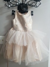 Roseau size 7 girls gold dress first communion dress flower girl Christmas dress