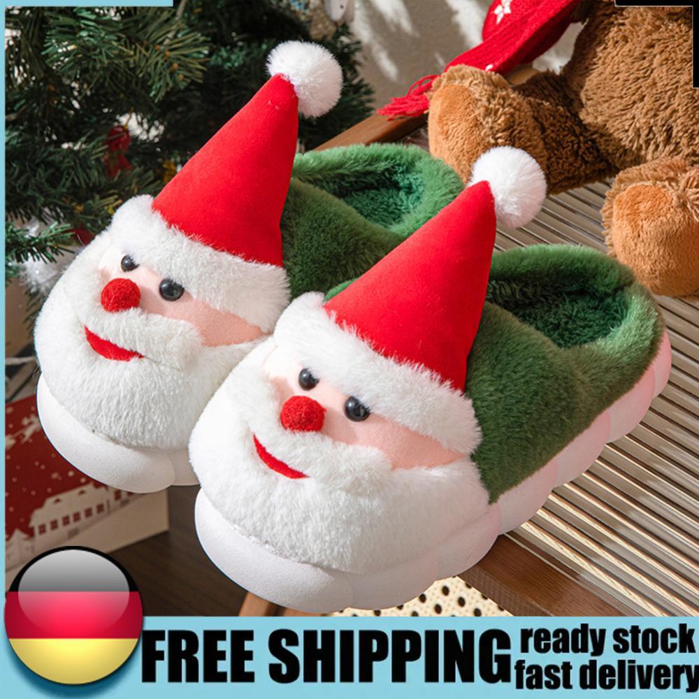 APL Ciabatte Termiche Piatte Natalizie Antiscivolo Morbide Coppia Pantofole per Autunno Inverno