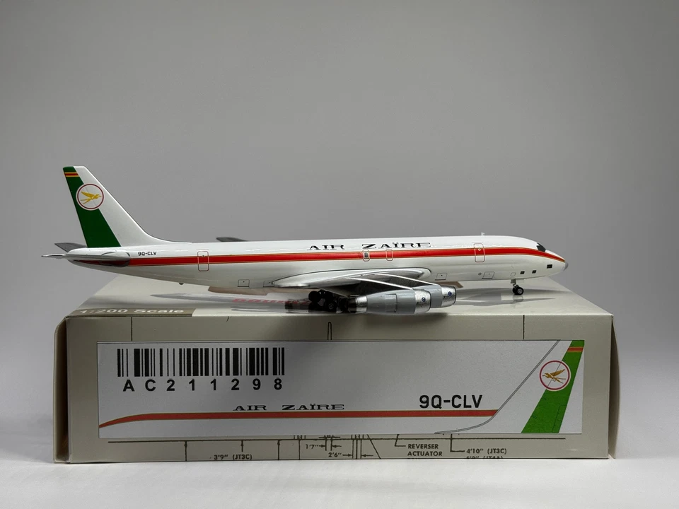 Aeroclassics 1:200 Air Zaire Cargo Douglas DC-8-54F 9Q-CLV AC211296 - Image 2 of 2