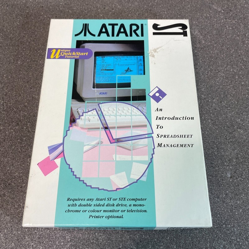 Atari ST An Introduction to Spreadsheet Management Software With Manual - Boxed
