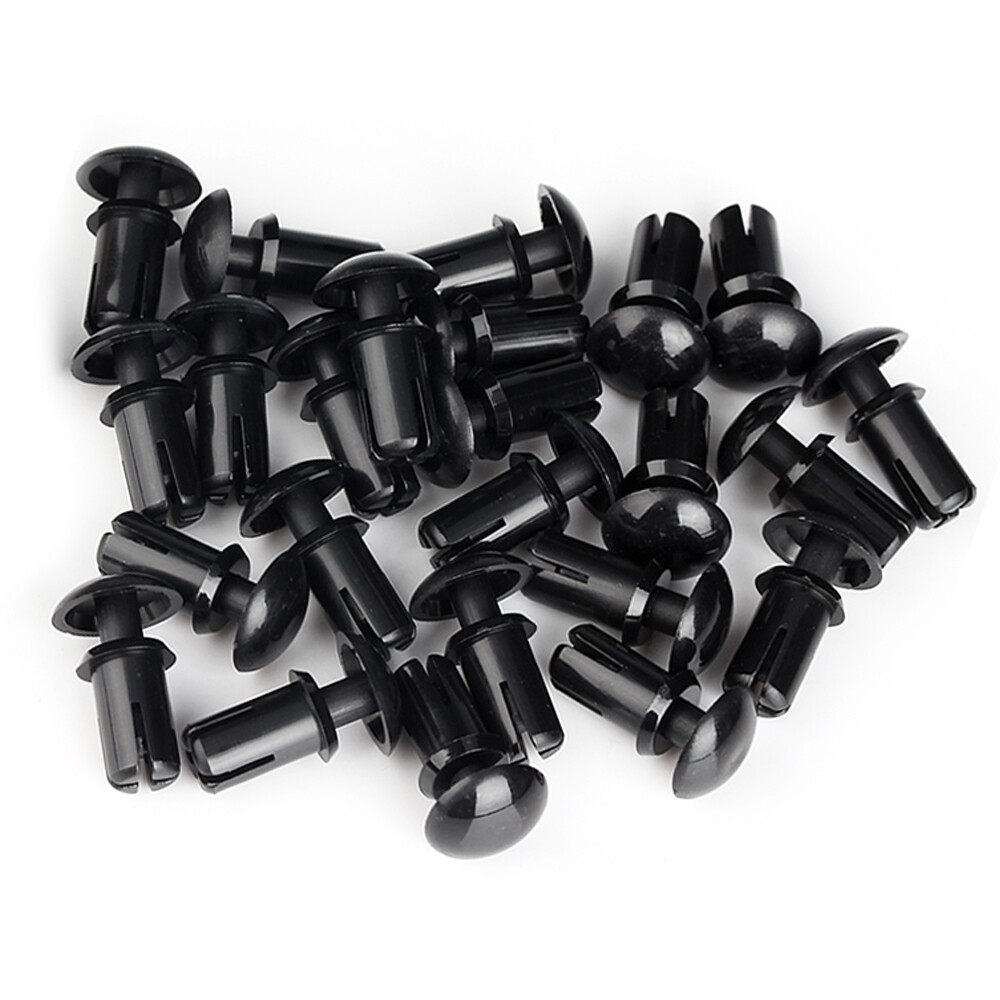 100 Attaches Nylon Blanc Rivets à Pression - Pour Panneaux De 3,4 à 4,3 Mm D'épaisseur