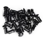 fit for Hole Dia 2mm 3mm 4mm 5mm 6mm Black Plain Nylon Rivets Plastic Snap Rivet
