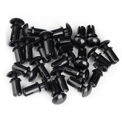fit for Hole Dia 2mm 3mm 4mm 5mm 6mm Black Plain Nylon Rivets Plastic ...