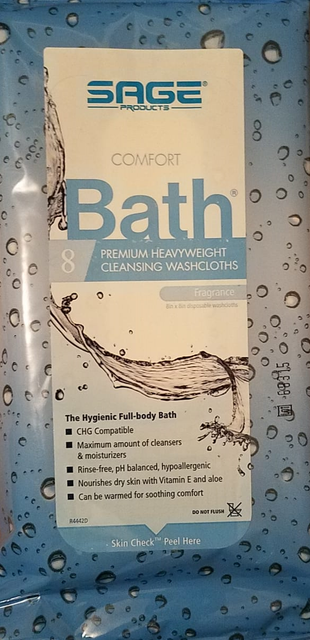 Sage Products Comfort Bath Cleansing Washcloths Heavyweight Pack