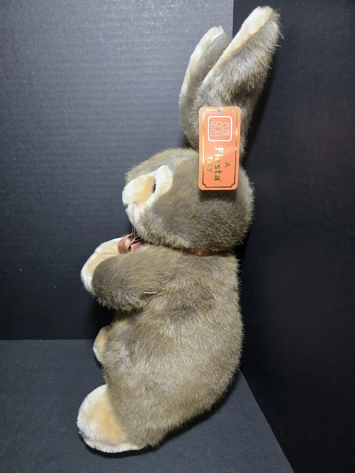 Vtg American Wego Plush Beggin Bunny 17” Original Tags Fiesta  - Image 2 of 4