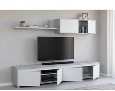 - Parete Attrezzata Savannah, Mobile Da Soggiorno Porta TV, Composizione Set Sal