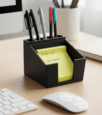 Office Desk Sticky Note & Pen Holder   3x3 Po...