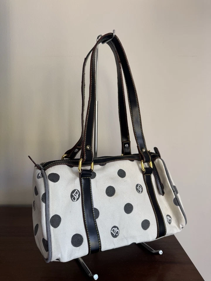 Cartera de Hombro Vintage Lunares Azul Dooney & Bourke Barrel Y2k Foto 4 de 4