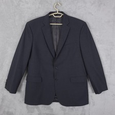 Brooks Brothers 346 Wool Blend Blazer Mens 46 L Navy-Blue Preppy Long