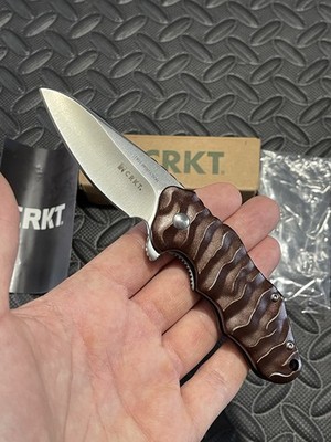 CRKT Knives - Wrinkle 2 - Brown Aluminum Scales w/ a AUS 8 Blade.