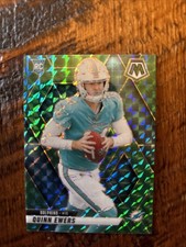 2025 Panini Mosaic Green Mosaic Prizm Quinn Ewers RC Miami Dolphins No. 308