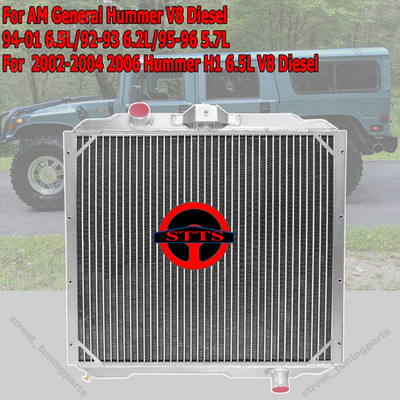 4 Rows RADIATOR FOR 1992-2001 AM GENERAL HUMMER 5.7 6.2L/ 2002-04 HUMMER H1 6.5L