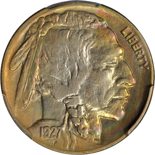 1927-P Buffalo Nickel PCGS AU58 TONER Superb Eye Appeal Nice Strike