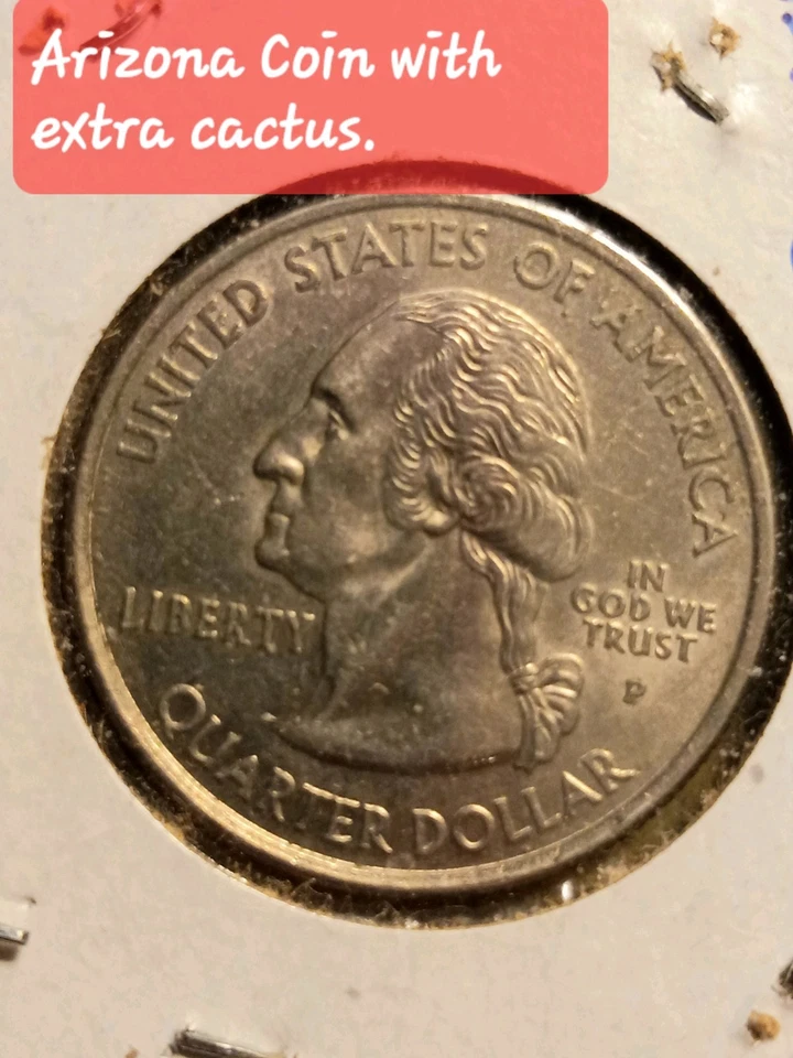 2008 P Arizona State  With Extra  Cactus Variation Coin. - Image 2 of 2