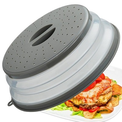 Microwave Splatter Cover Vented for Food, Splatter Guard & Colander Kitchen Gad