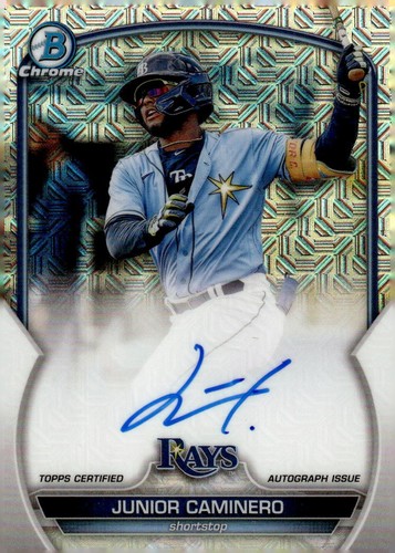 2023 Bowman #BMA-JC Junior Caminero Chrome Prospects Autographs Mojo Refractors