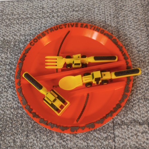 Constructive Eating Plate & Utensils Set – Durable, Kid's Favorite