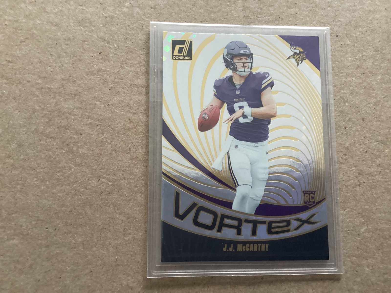 2024 Donruss JJ McCarthy Vortex Rookie Insert Card 