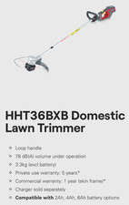 Brand New Honda Trimmer HHT36BXB Cordless