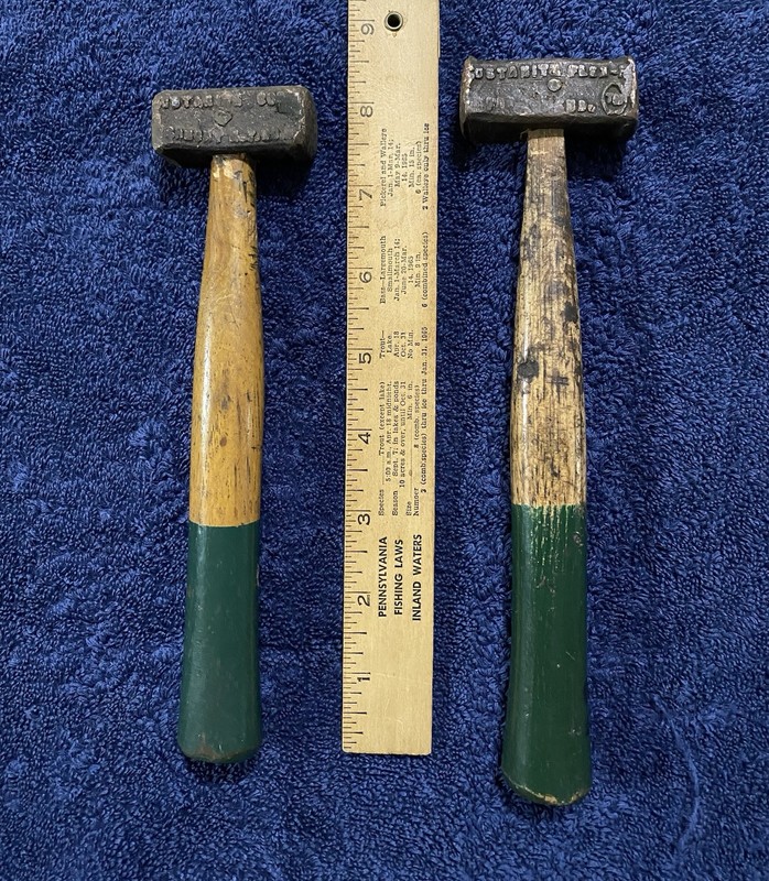 Vintage Custanite Flex-Flo Copper Hammers USA