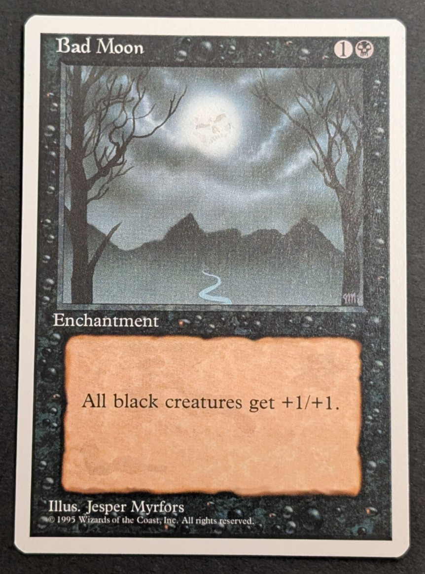 MTG Card - 1x Bad Moon - Fourth (4th) Edition - NM Vintage - Magic The Gathering