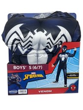 Jazwares VENOM SPIDER-MAN Marvel Boys Costume W/ Jumpsuit Mask Size Small 6/7